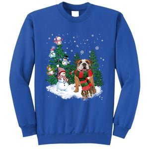 English Bulldog Christmas Snow Xmas Tree Pajama Cute Gift Sweatshirt