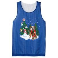 English Bulldog Christmas Snow Xmas Tree Pajama Cute Gift Mesh Reversible Basketball Jersey Tank