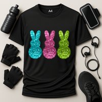 Easter Bunny Cute Pattern Fun Cooling Performance Crew T-Shirt