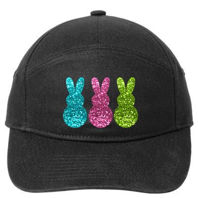 Easter Bunny Cute Pattern Fun 7-Panel Snapback Hat