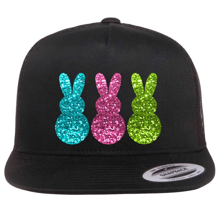 Easter Bunny Cute Pattern Fun Flatbill Hat