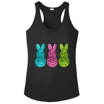 Easter Bunny Cute Pattern Fun Ladies PosiCharge Competitor Racerback Tank