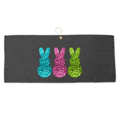 Easter Bunny Cute Pattern Fun Large Microfiber Waffle Golf Towel