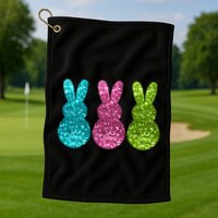 Easter Bunny Cute Pattern Fun Golf Towel