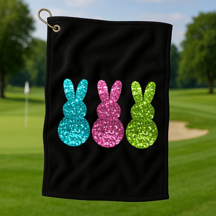 Easter Bunny Cute Pattern Fun Golf Towel