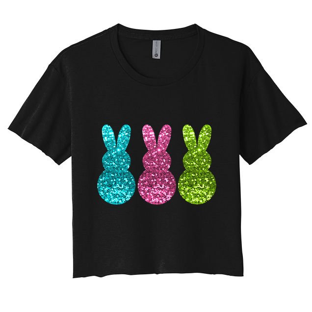 Easter Bunny Cute Pattern Fun Crop Top