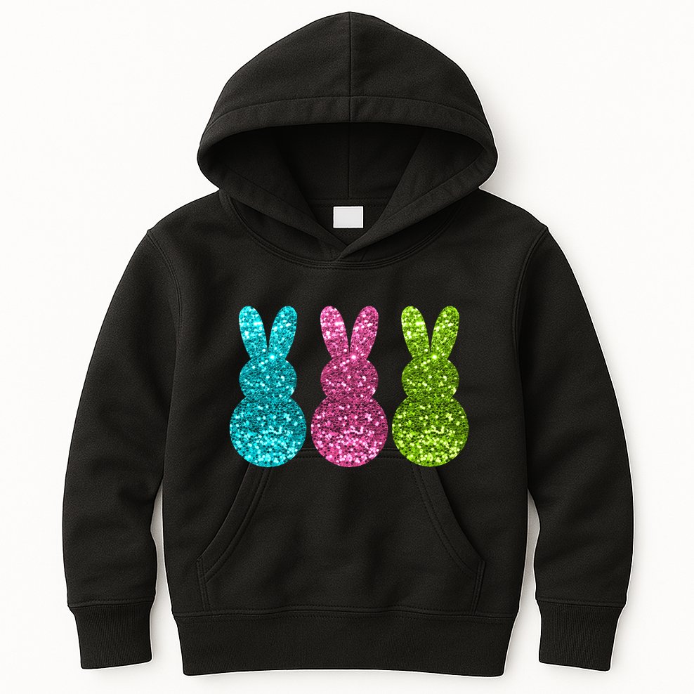 Easter Bunny Cute Pattern Fun Kids Hoodie