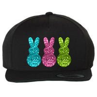 Easter Bunny Cute Pattern Fun Wool Snapback Cap
