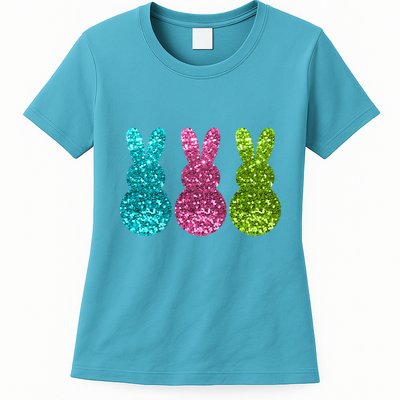 Easter Bunny Cute Pattern Fun Womens T-Shirt