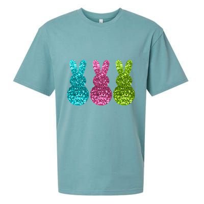 Easter Bunny Cute Pattern Fun Sueded Cloud Jersey T-Shirt