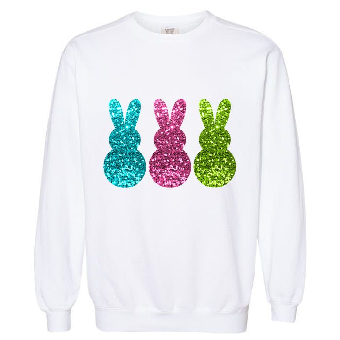 Easter Bunny Cute Pattern Fun Garment-Dyed Sweatshirt
