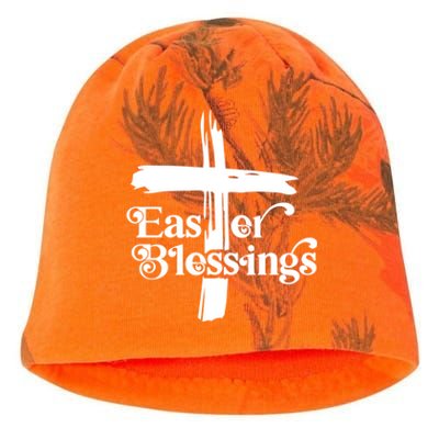 Easter Blessings Cross Religious Easter Christian Cross Gift Kati - Camo Knit Beanie