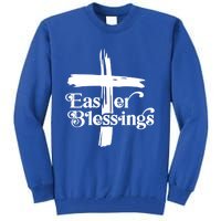 Easter Blessings Cross Religious Easter Christian Cross Gift Tall Sweatshirt