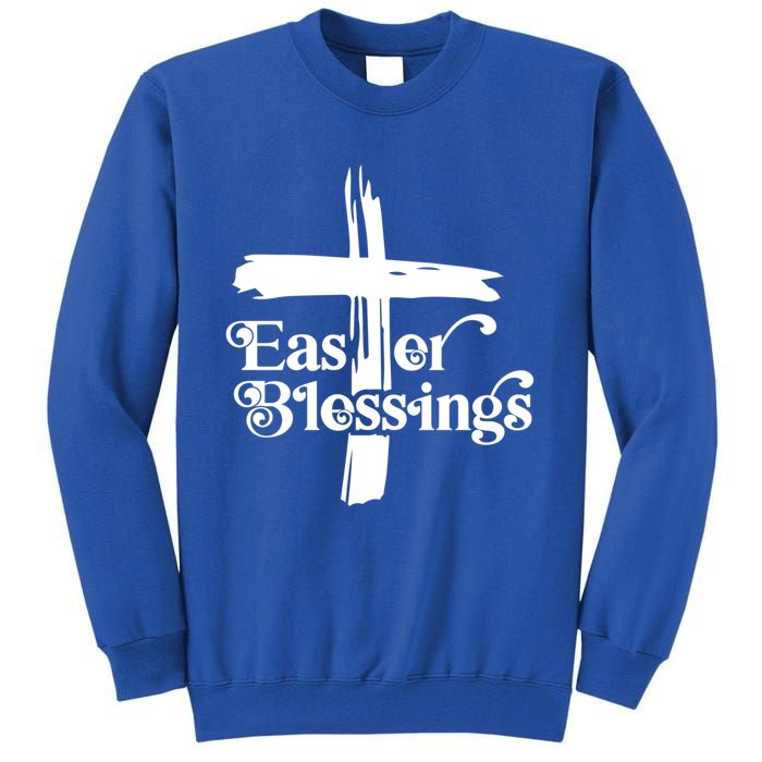 Easter Blessings Cross Religious Easter Christian Cross Gift Tall Sweatshirt