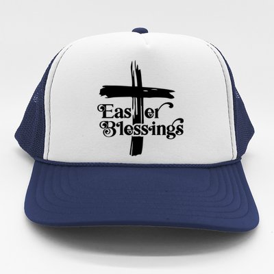 Easter Blessings Cross Religious Easter Christian Cross Gift Trucker Hat