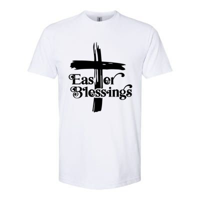 Easter Blessings Cross Religious Easter Christian Cross Gift Softstyle® CVC T-Shirt