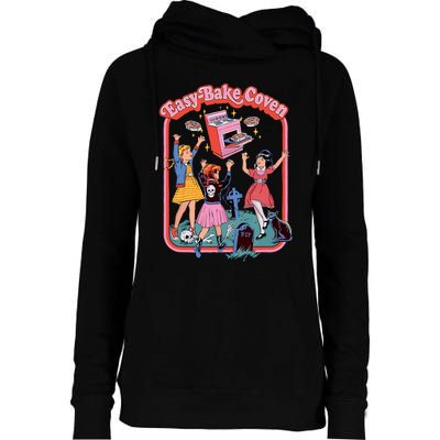 Easy Bake Coven Retro Halloween 90s Womens Funnel Neck Pullover Hood