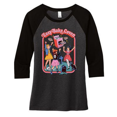 Easy Bake Coven Retro Halloween 90s Women's Tri-Blend 3/4-Sleeve Raglan Shirt