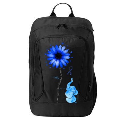 Elephant Butterfly Child Abuse Awareness Blue Ribbon City Backpack