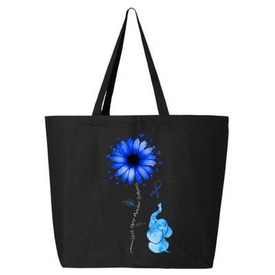 Elephant Butterfly Child Abuse Awareness Blue Ribbon 25L Jumbo Tote