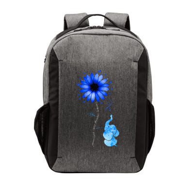 Elephant Butterfly Child Abuse Awareness Blue Ribbon Vector Backpack