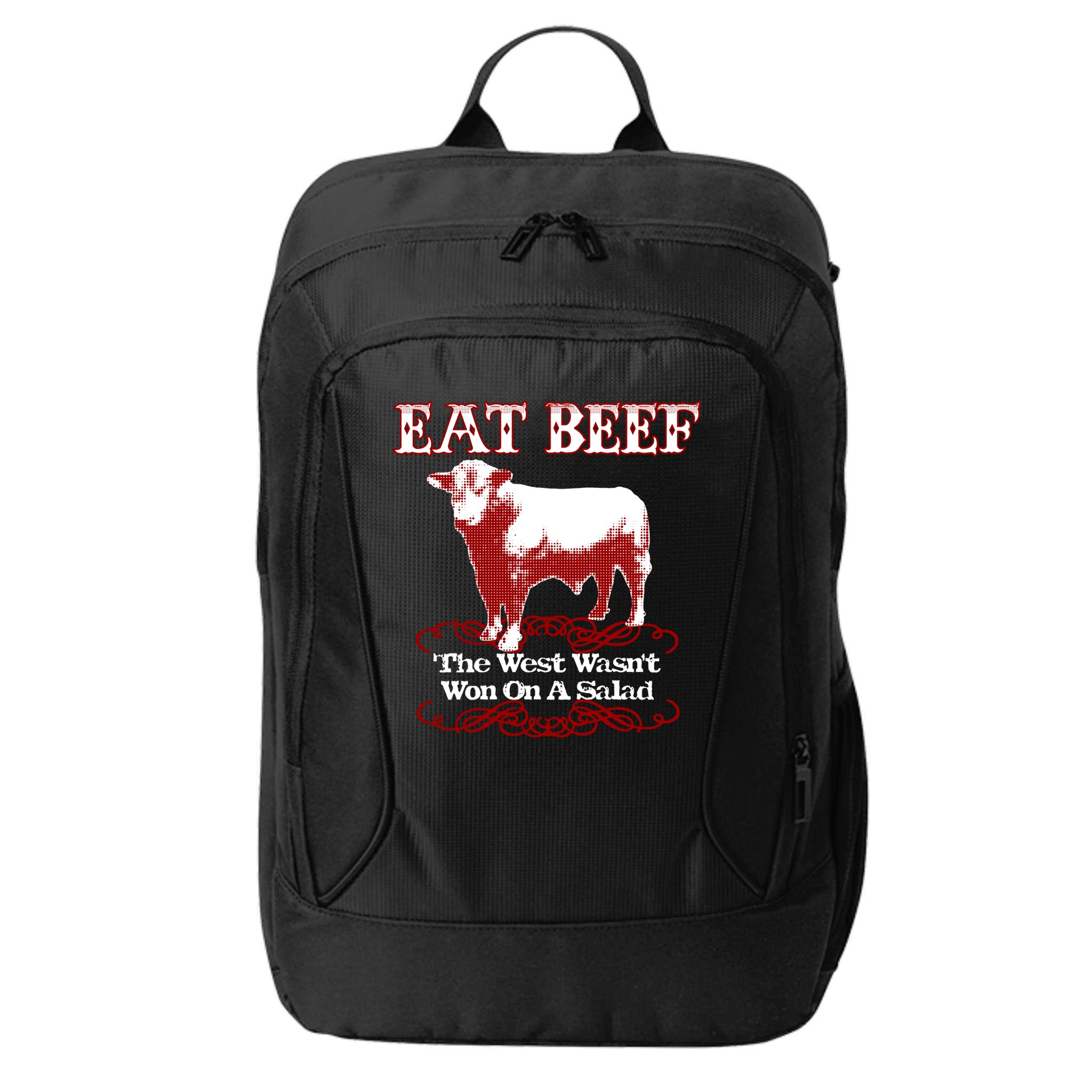 Eat Beef Cool Gift West Wasn't Won On Salad Hereford Cool Gift City Backpack