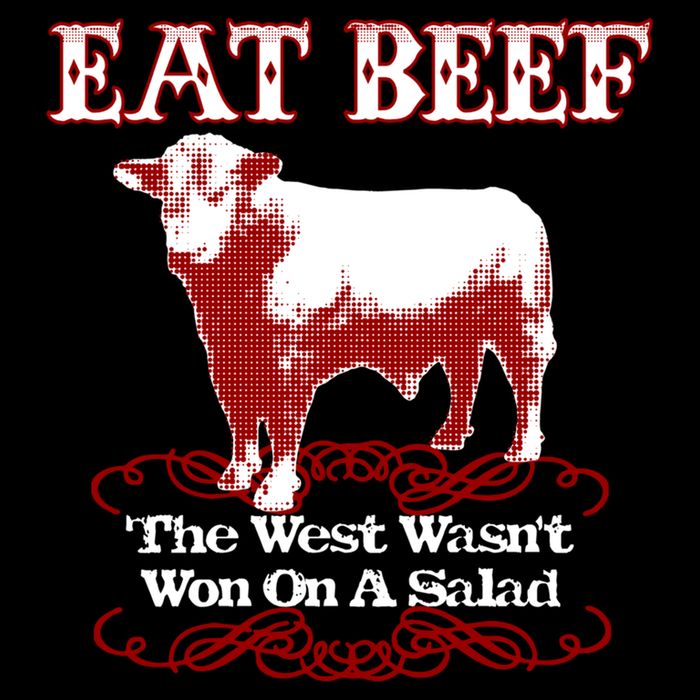 Eat Beef Cool Gift West Wasn't Won On Salad Hereford Cool Gift Flat Bill Trucker Hat