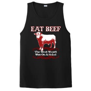 Eat Beef Cool Gift West Wasn't Won On Salad Hereford Cool Gift PosiCharge Competitor Tank