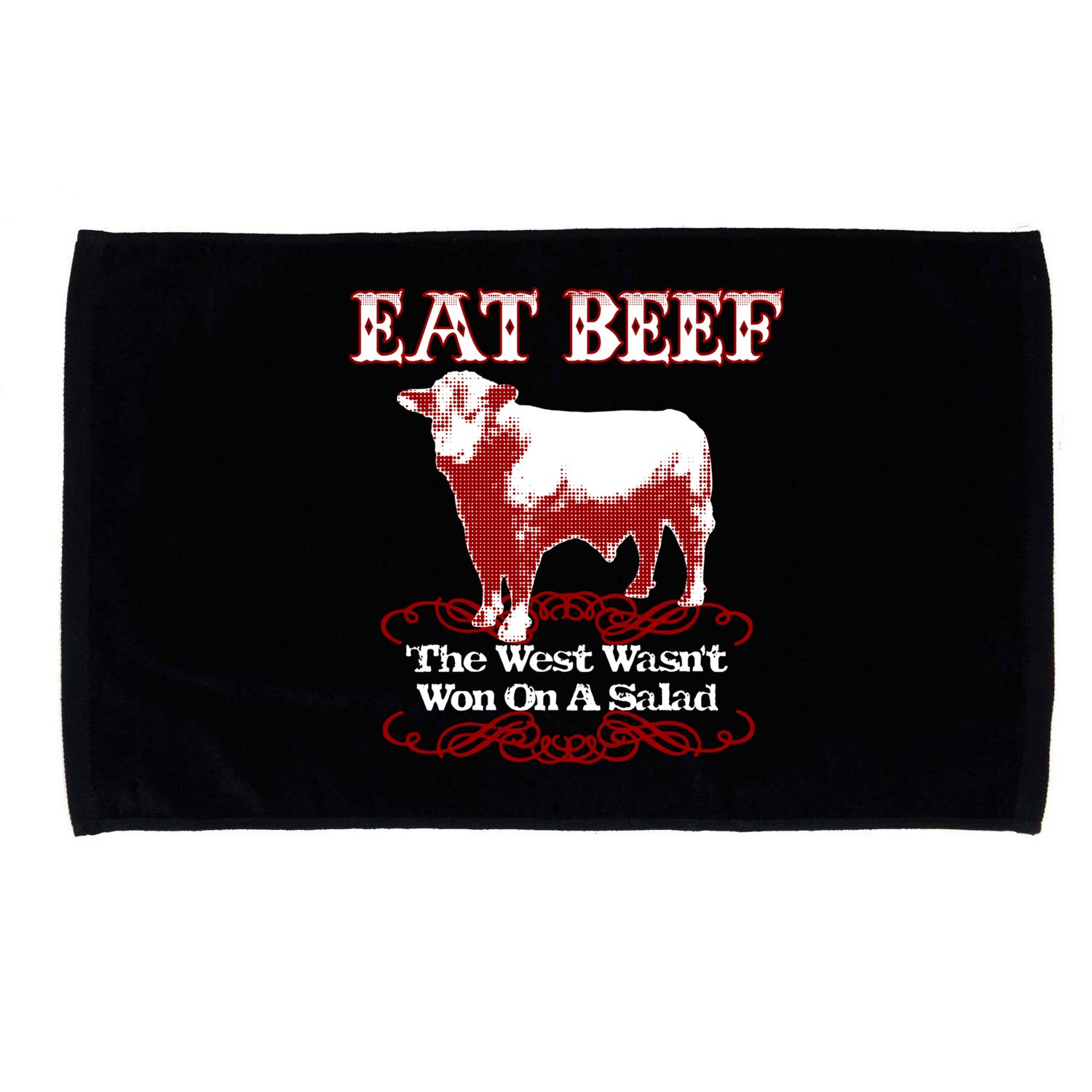 Eat Beef Cool Gift West Wasn't Won On Salad Hereford Cool Gift Microfiber Hand Towel