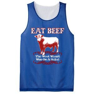 Eat Beef Cool Gift West Wasn't Won On Salad Hereford Cool Gift Mesh Reversible Basketball Jersey Tank