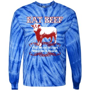 Eat Beef Cool Gift West Wasn't Won On Salad Hereford Cool Gift Tie-Dye Long Sleeve Shirt