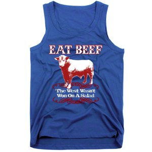 Eat Beef Cool Gift West Wasn't Won On Salad Hereford Cool Gift Tank Top