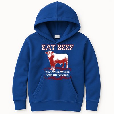 Eat Beef Cool Gift West Wasn't Won On Salad Hereford Cool Gift Kids Hoodie
