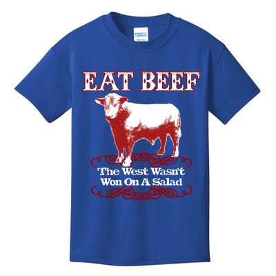Eat Beef Cool Gift West Wasn't Won On Salad Hereford Cool Gift Kids T-Shirt