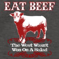 Eat Beef Cool Gift West Wasn't Won On Salad Hereford Cool Gift Vector Backpack