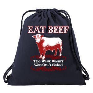 Eat Beef Cool Gift West Wasn't Won On Salad Hereford Cool Gift Drawstring Bag