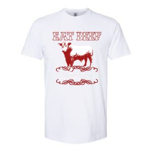 Eat Beef Cool Gift West Wasn't Won On Salad Hereford Cool Gift Softstyle CVC T-Shirt