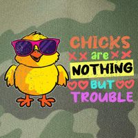 Easter Boy Chicks Are Nothing But Trouble Funny Egg Hunting Legacy Tie Dye Trucker Hat