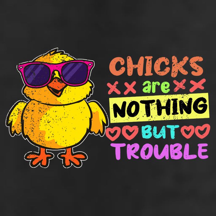 Easter Boy Chicks Are Nothing But Trouble Funny Egg Hunting Adult Drive Performance Visor