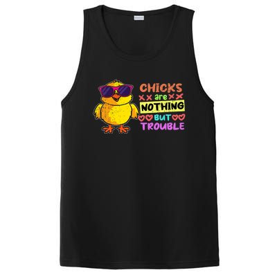 Easter Boy Chicks Are Nothing But Trouble Funny Egg Hunting PosiCharge Competitor Tank