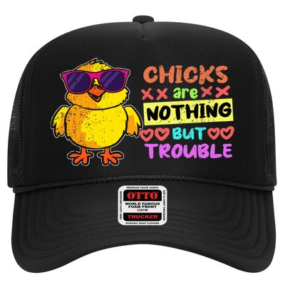 Easter Boy Chicks Are Nothing But Trouble Funny Egg Hunting Trucker Hat