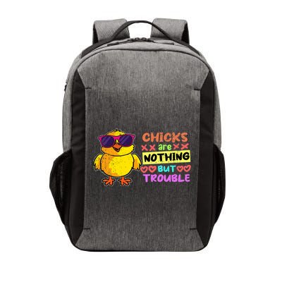 Easter Boy Chicks Are Nothing But Trouble Funny Egg Hunting Vector Backpack