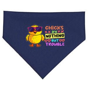 Easter Boy Chicks Are Nothing But Trouble Funny Egg Hunting USA-Made Doggie Bandana