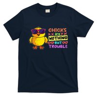 Easter Boy Chicks Are Nothing But Trouble Funny Egg Hunting T-Shirt