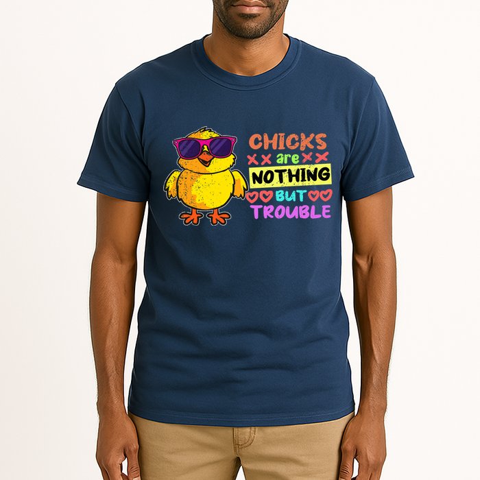 Easter Boy Chicks Are Nothing But Trouble Funny Egg Hunting Tall T-Shirt