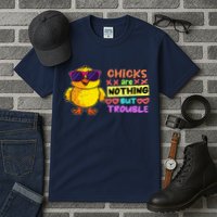 Easter Boy Chicks Are Nothing But Trouble Funny Egg Hunting Tall T-Shirt