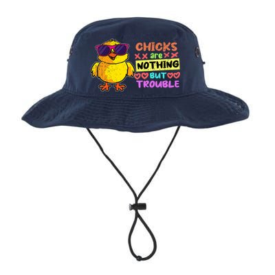 Easter Boy Chicks Are Nothing But Trouble Funny Egg Hunting Bucket Hat