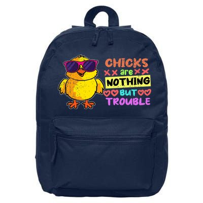 Easter Boy Chicks Are Nothing But Trouble Funny Egg Hunting 16 in Basic Backpack