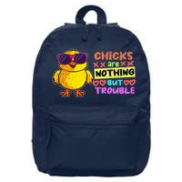 Easter Boy Chicks Are Nothing But Trouble Funny Egg Hunting 16 in Basic Backpack