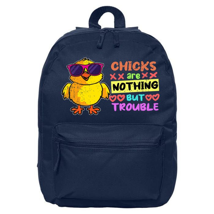 Easter Boy Chicks Are Nothing But Trouble Funny Egg Hunting 16 in Basic Backpack